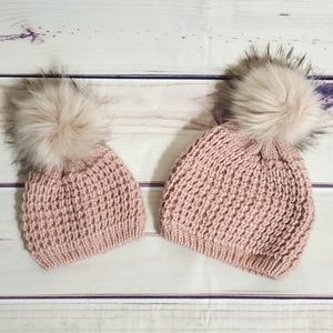 Mommy & Me Warm Winter Beanie Hats
